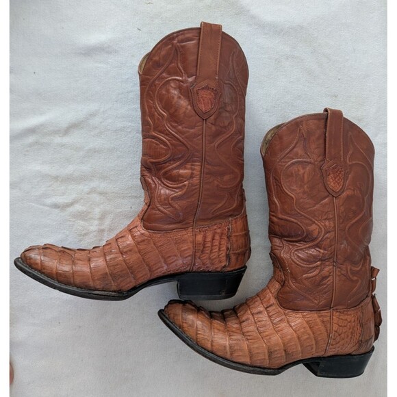 Wild West Exotic Genuine Crocodile Hornback Leather Boots Cognac Men’s 9.5 EE main image 5